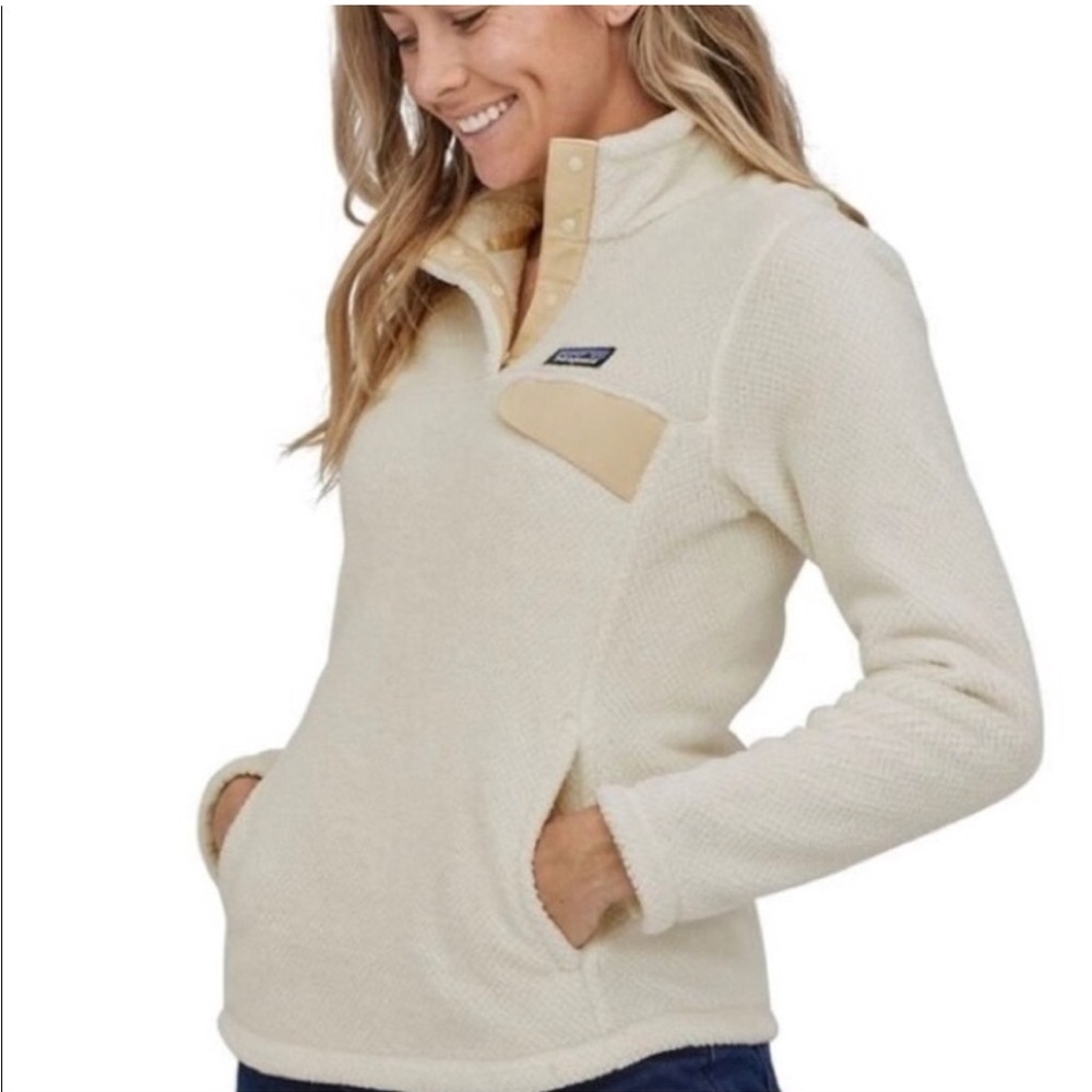 Patagonia | Re Tool Snap T Fleece Pullover Cream‎ M - Picture 3 of 8